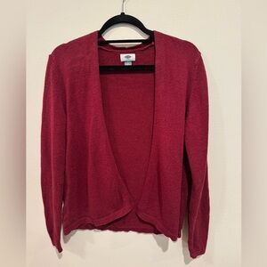 Old Navy large cardigan in burgundy/cranbery color